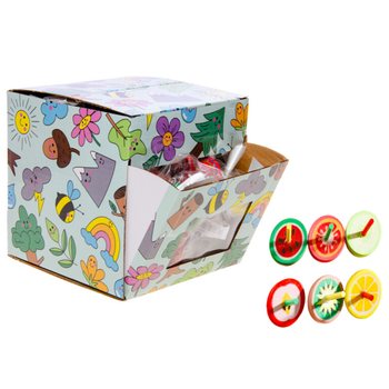 PIÕES DE MADEIRA COM PADRÃO DE FRUTA - EM DISPLAY (42 un.)