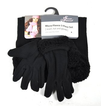 Conjunto de Micropolar 3 Peças Preto