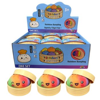 RAGE - RAINBOW Squishy Bun Dumplings GRANDE (Dim. 8.5 x 8.5 x 4.8 Cm) - Viral 2026 Fidget Toy (12un.)