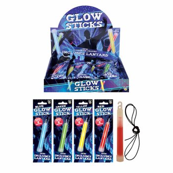 Glow Stick Breaklight - 15cm de Comp. com Cord&atilde;o - Cores Mix em Display (12 un.)