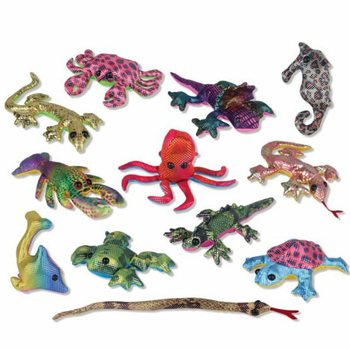 Animais de Areia Mold&aacute;veis com Glitter em Display (24 unidades)