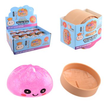 RAGE - Squishy SUGAR EDITION Bun Dumplings PEQUENO (5.3 x 5.3 x 4.1 Cm) Viral 2026 Fidget Toy (24 un.)