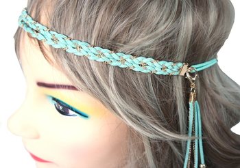 Banda de Cabelo com Penas Menta (1 un)