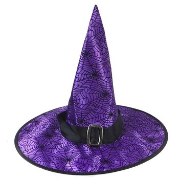 CHAPÉU DE BRUXA ROXO COM FIVELA (6 un.)