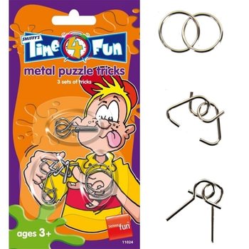 SMIFFY'S 3 quebra-cabeças de metal em cartão (24 un.)