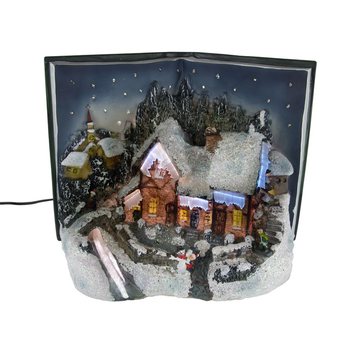 Vila de Natal em Forma de Livro com Ilumina&ccedil;&atilde;o Glow