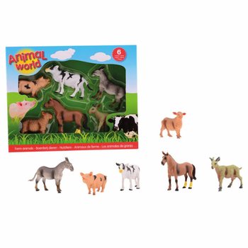 ANIMAL WORLD - CONJUNTO DE 6 FIGURAS DE ANIMAIS DA QUINTA (1 un.)