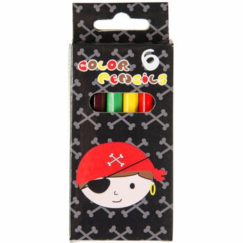 Conjunto de 6 l&aacute;pis de cor - Pirata (24 unid.)
