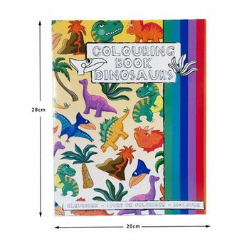 Livro de Colorir Dinossauros A4, 21x28 cm, com Autocolantes (12 un.)