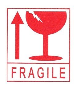 Etiqueta FRAGILE / Autocolante FRÁGIL (45 folhas)