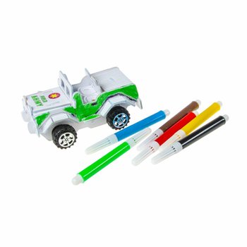 Puzzle 3D Constr&oacute;i e Colore o Teu Pr&oacute;prio Carro (12 un.)