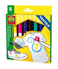 SES Marcadores para Têxtil Maxi (Set de 8)