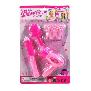 Conjunto de Cabeleireiro para Meninas em Cartão (6 peças)