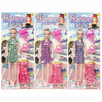 Boneca Fashion com Vestido em Cart&atilde;o (12 un.)