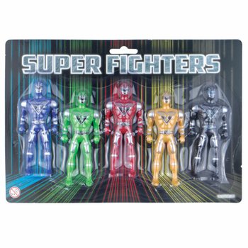 SUPER FIGHTERS - 5 Figuras de Ação em Cartão (6 un.)