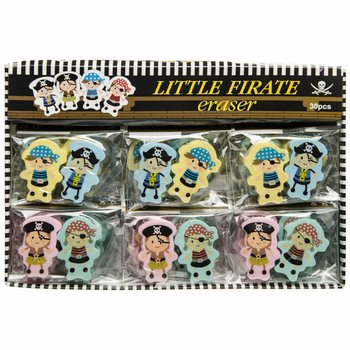 Conjunto de Borrachas Figuras Piratas - 2 Pe&ccedil;as em Display