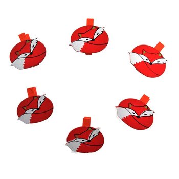 Molas decorativas de 6 pe&ccedil;as - Modelo: Raposa (24 conjuntos)