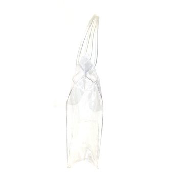 Saco de Embalagem Transparente de Luxo com Fundo de Bloco e Pega Resistente 18,5x18cm (25 un.)