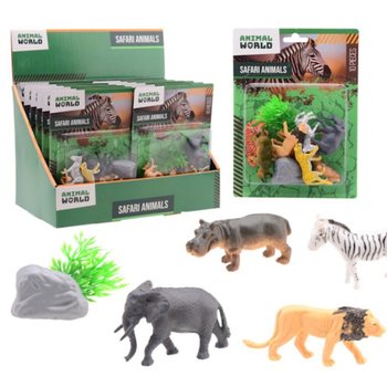 ANIMAL WORLD - CONJUNTO ANIMAIS SAFARI 10 PE&Ccedil;AS EM CART&Atilde;O - EM DISPLAY (12 un.)