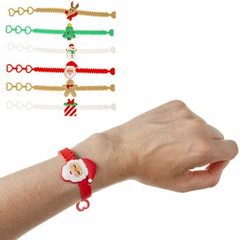 Pulseiras de Natal em silicone para crian&ccedil;as (12 unidades)