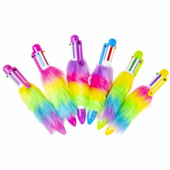 Caneta Esferogr&aacute;fica Fluffy com 6 Cores - em Expositor (24 un.)