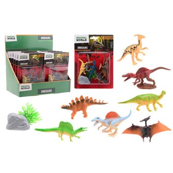 ANIMAL WORLD - Conjunto de Dinossauros 8 Peças - Em Display (12 un.)