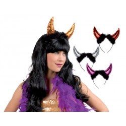 Diadema de Diabo com Purpurinas (6 unid.)