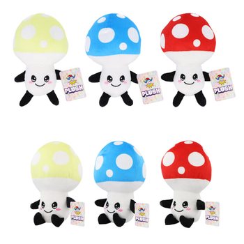 Cogumelo de pelúcia - 18 cm de altura - Mix de cores (12 un.)
