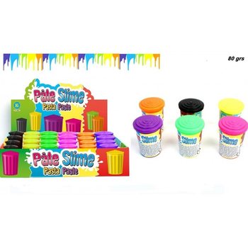 SLIME COLORIDO EM BARRIL (80 GRAMAS) EM EXPOSITOR (24 un.)