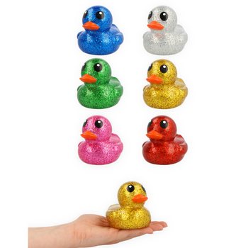 Patinhos de Banho Grandes com Purpurinas Coloridas - 10x8x8 cm (6 un.)