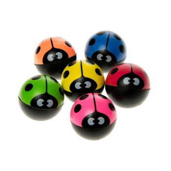 Bola Saltitona Joaninha &Oslash; 3,6 cm em Display (30 un.)