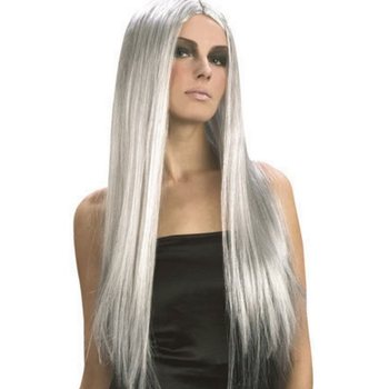Peruca Comprida de Cabelo Cinzento (1 un.)