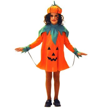 Vestido de Abóbora para Crianças - Tamanho 98