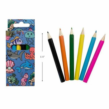 Conjunto de 6 L&aacute;pis de Cor - Animais Marinhos (24 conjuntos)