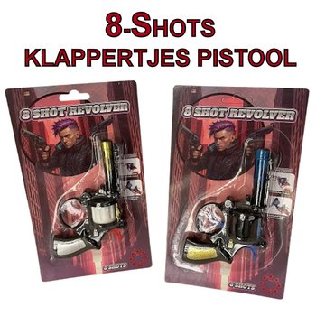 PISTOLA DE FULMINANTES DE 8 TIROS EM CARTÃO (24 un.)