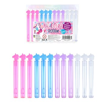 Mini varinhas de bolhas de sabão Unicórnio (Pack de 12 unid.)