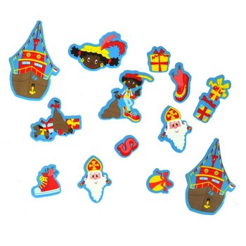 60 Autocolantes de Espuma Sinterklaas e Piet (3 conjuntos)