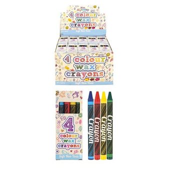 CONJUNTOS DE 4 CERAS DE COLORIR EM EXPOSITOR (120 unid.)