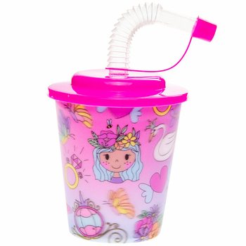 Copo de Princesa para Bebidas e Gelados com Palhinha (12 unidades)