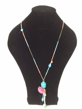 Colar comprido estilo Ibiza com Buda (1 un.)