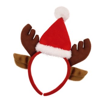 Diadema de Rena de Natal com Gorro (48 un.)