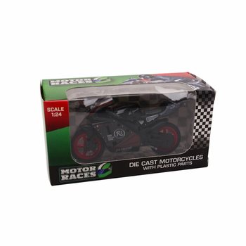 MOTOCICLO SUPER SPORT DIE CAST, ESCALA 1:24 EM EXPOSITOR (24 unid.)