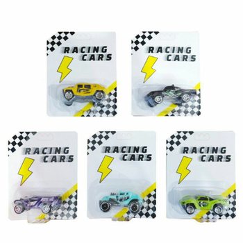 Conjunto de 12 Carros de Corrida Pull Back em Cartão