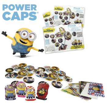 LANÇADORES DE DISCOS MINIONS POWER CAPS FUN PACK EM BLINDBAG (100 un.)