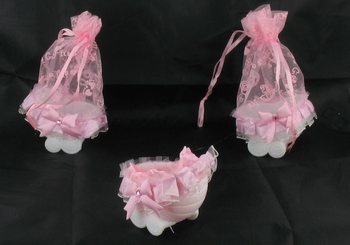 CARRINHO DE BEBÉ DECORATIVO - ROSA BEBÉ (20 un.)