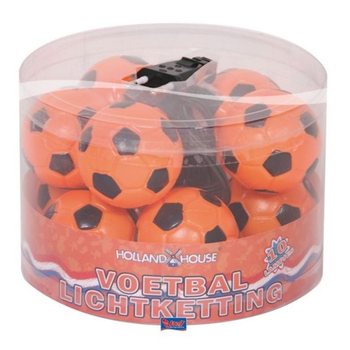 Cord&atilde;o de Luzes Futebol Laranja - 10 L&acirc;mpadas (6 unid.)
