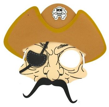 M&aacute;scara de Pirata em Espuma (12 unid.)