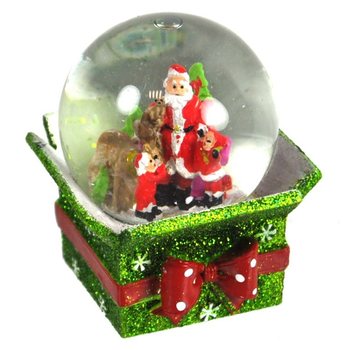 GLOBO DE NEVE DE NATAL EM EXPOSITOR (8 un.)