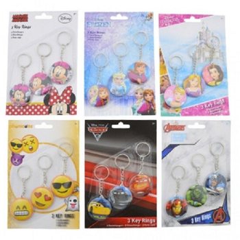 MIX Porta-chaves DISNEY 3 Unidades em Cartão (24 Cartões x 3 un)