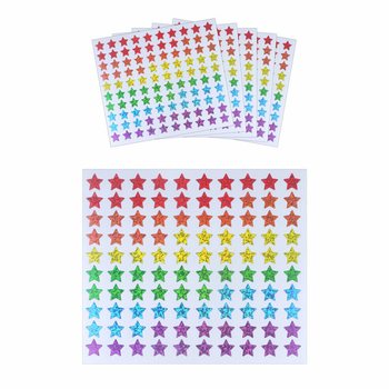 Autocolantes Fun - Estrelas Coloridas - 100 Autocolantes por Folha (5 unid.)